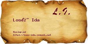 Losó Ida névjegykártya