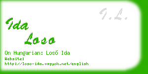ida loso business card